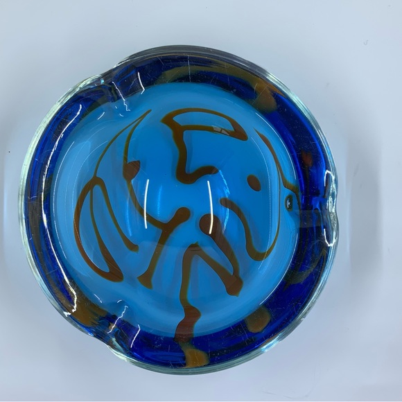 MCM ART GLASS ASHTRAY - Picture 2 of 4